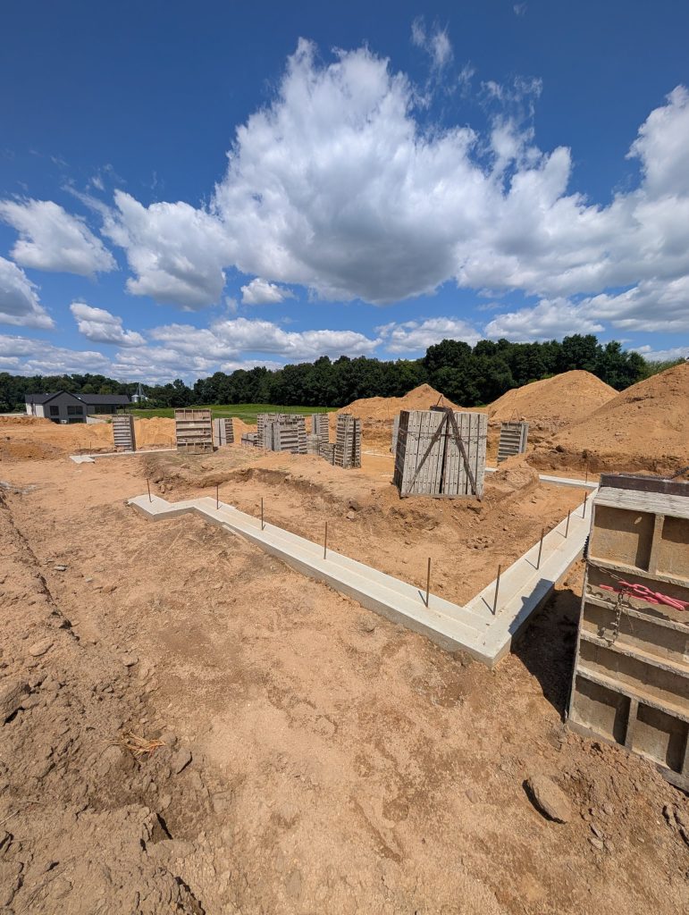 Poured footings and foundation forms at The Westbrook Manor